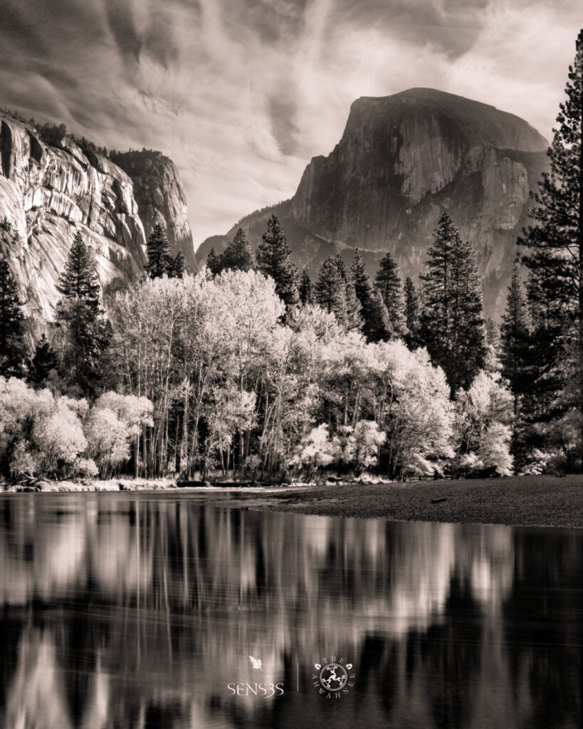 Half Dome above the Merced River in Yosemite Valley